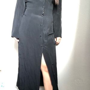 🔴Vintage Black Button Up Maxi Dress